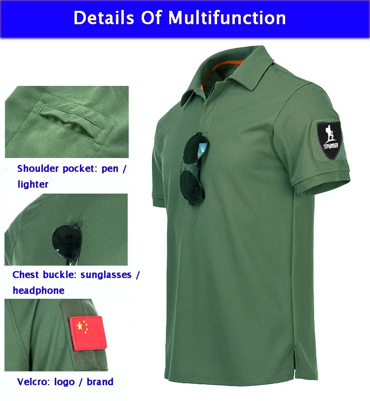 Camiseta táctica de verano para hombre – secado rápido y transp - imagen 4