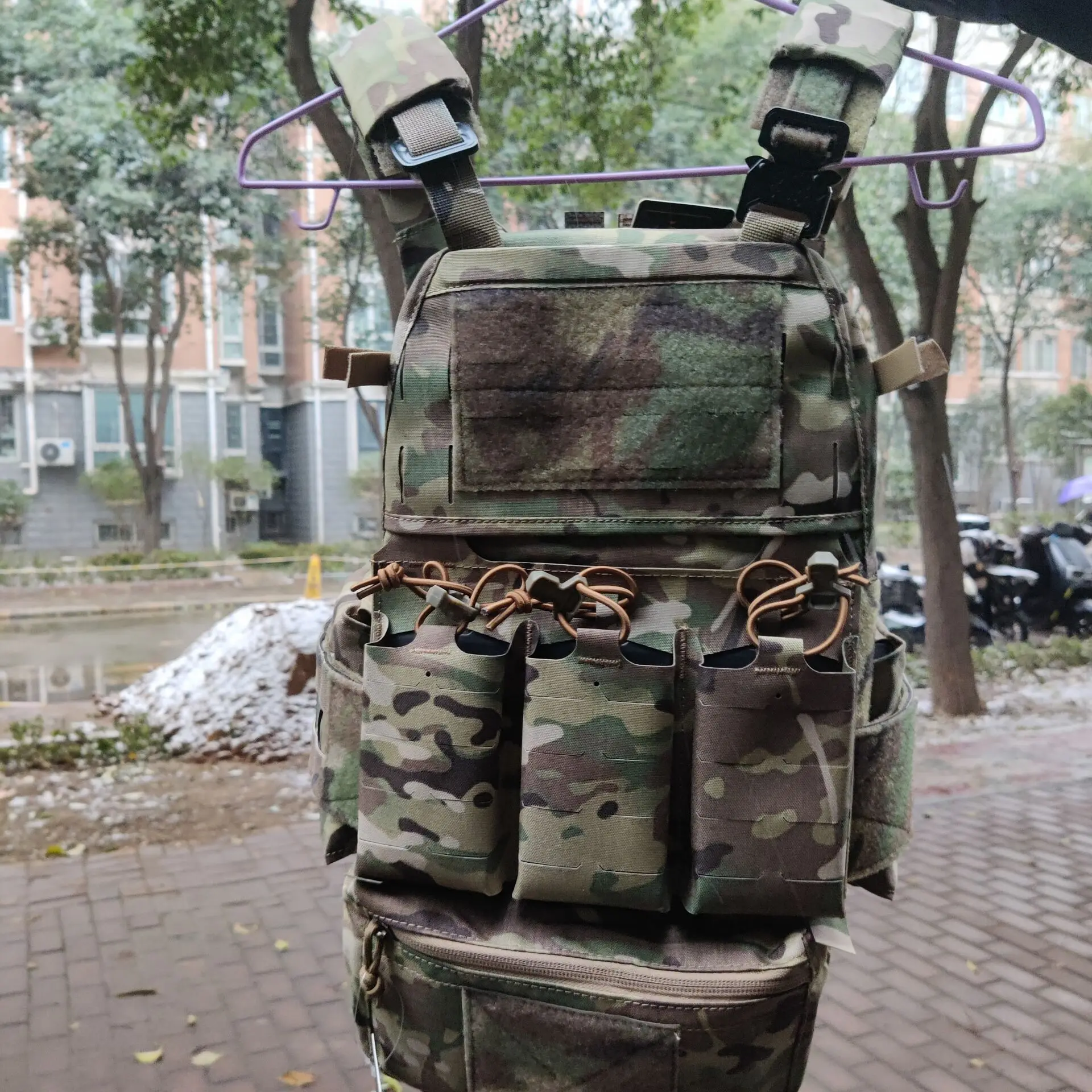 Chaleco táctico FCPC V5 portaplacas MOLLE para airsoft de caza