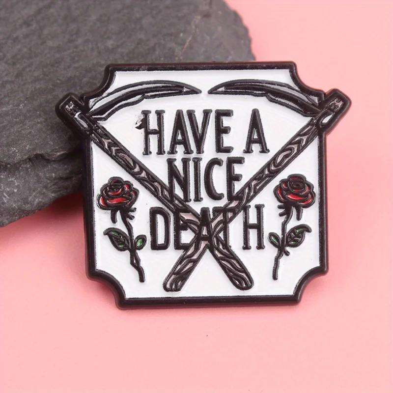 Pin esmaltado táctico autoridad — cetro cruzado y rosas - imagen 2