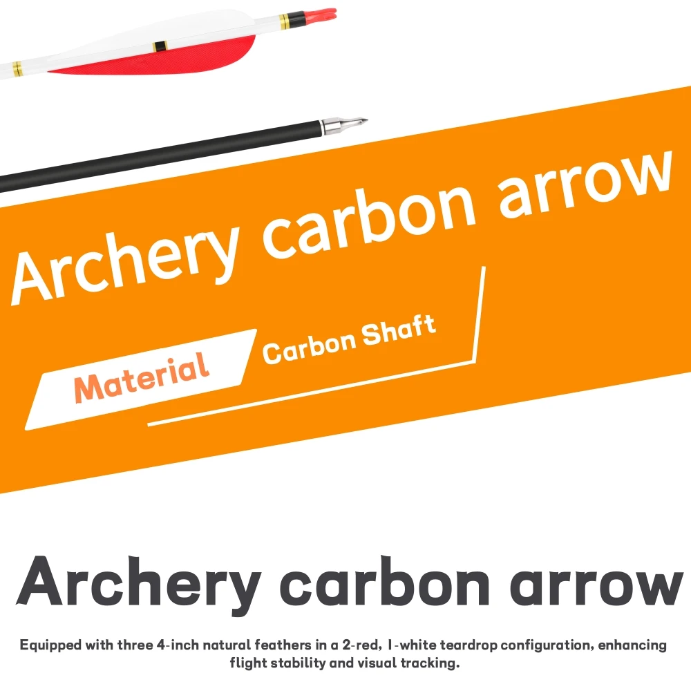 Flechas de carbono Spine500 para arco recurvo y compuesto - imagen 4