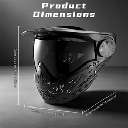 Máscara completa paintball airsoft – Lente PC antivaho protección facial