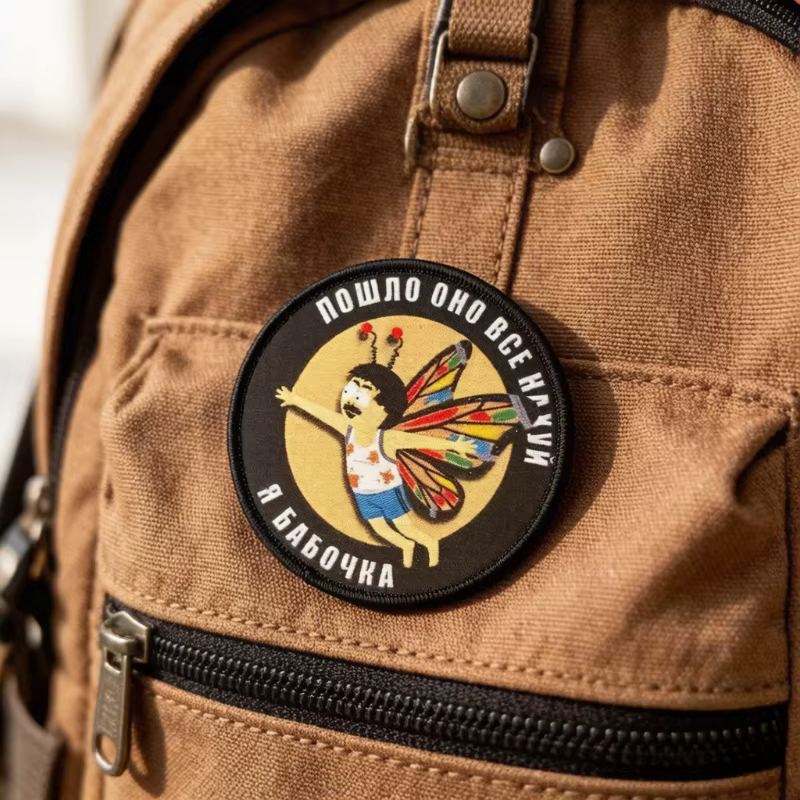 Parche táctico mariposa ruso con velcro para mochila y chaleco - imagen 3