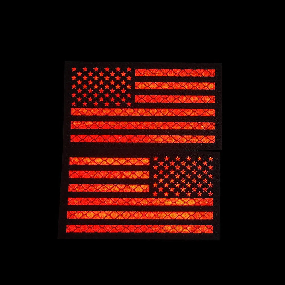 Parche IR reflectante Estados Unidos con gancho y bucle - imagen 3