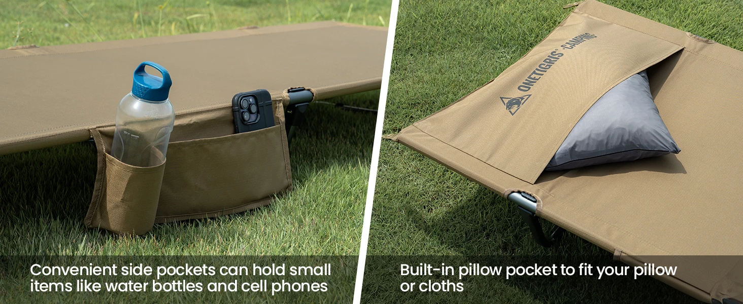 Cama plegable en uso mostrando amplitud