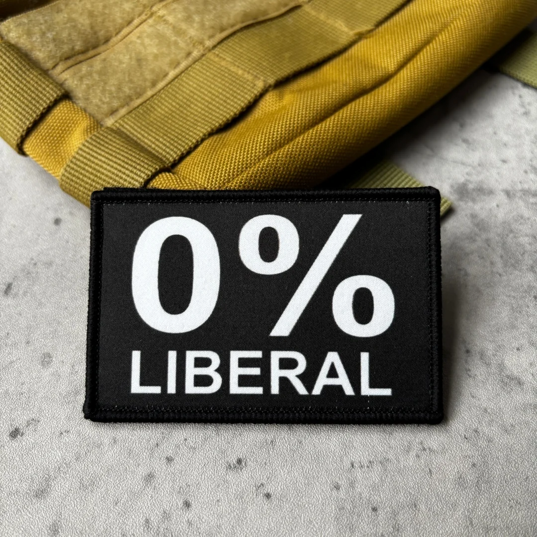 Parche táctico de velcro con motivo liberal impreso para mochila - imagen 2