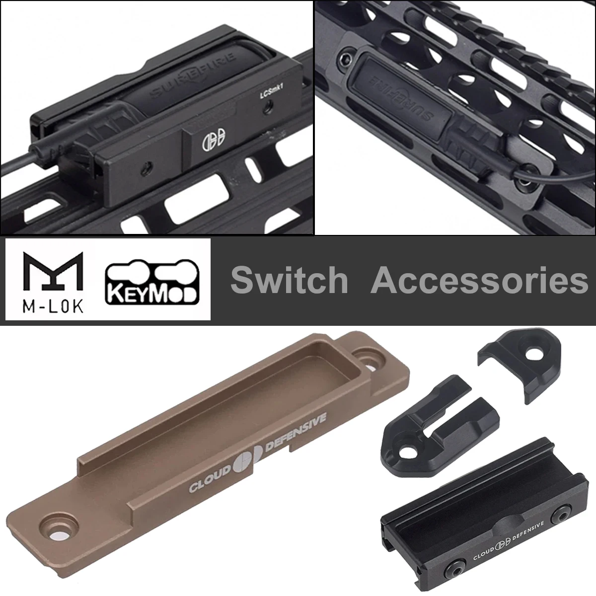 Surefire montaje Picatinny M600/M300 M-LOK KeyMod de presión