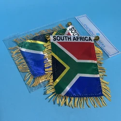 Bandera para ventana de coche Sudáfrica, banderín mini poliéster
