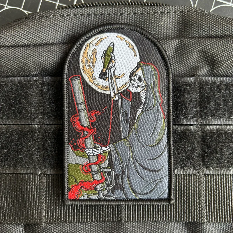 Parche calavera artillería detalle