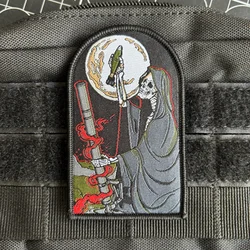 Parche táctico calavera esqueleto – Gancho y bucle bordado MOLLE