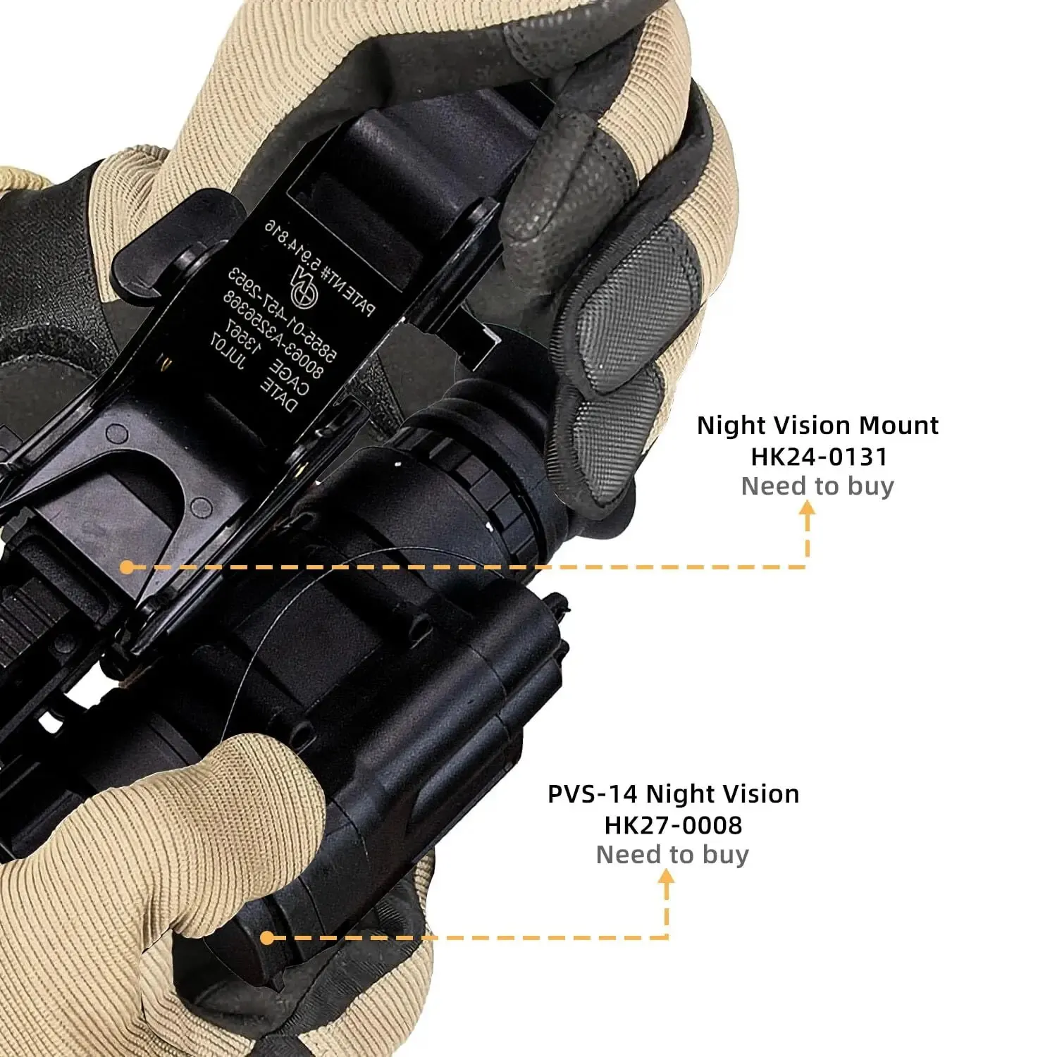 Kit montaje base NVG PVS-7/PVS-14 para casco táctico rápido - imagen 5