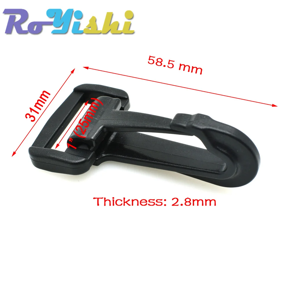 Gancho basculante plástico 1" para correa de mochila 25mm - imagen 2
