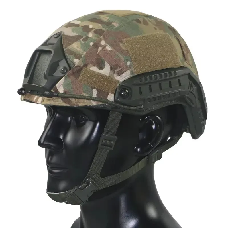 Cubierta protectora casco táctico MC EMR camuflaje nailon desmontable - imagen 2