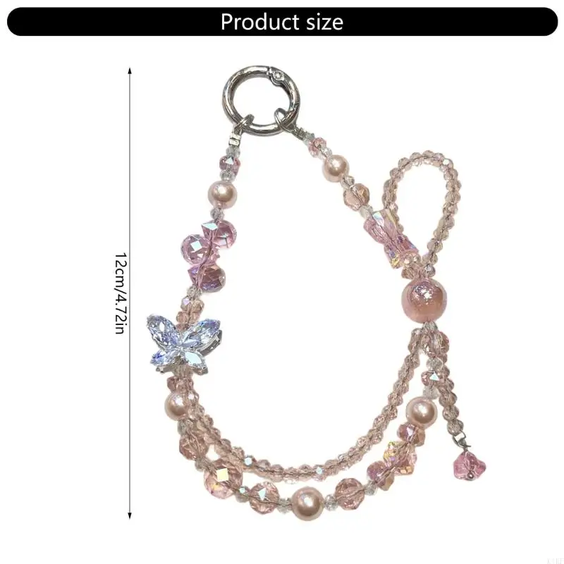 Portacelular colgante con cuentas y correa para mujer - imagen 2