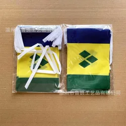 Banderines San Vicente y las Granadinas de poliéster para guirnalda