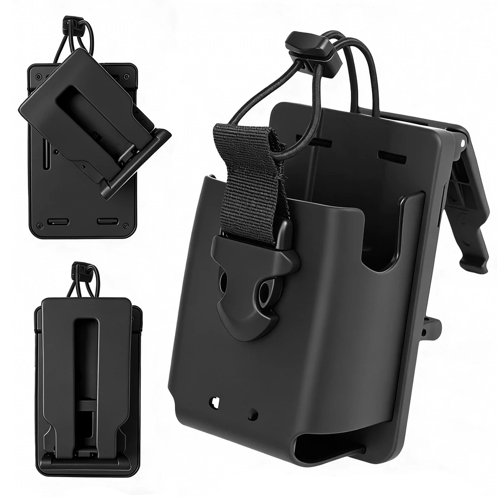 Funda para walkie-talkie TPU MOLLE giratoria 360° con clip