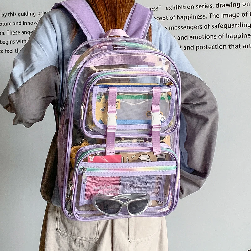 Mochila transparente PVC para playa, natación y excursiones - imagen 5