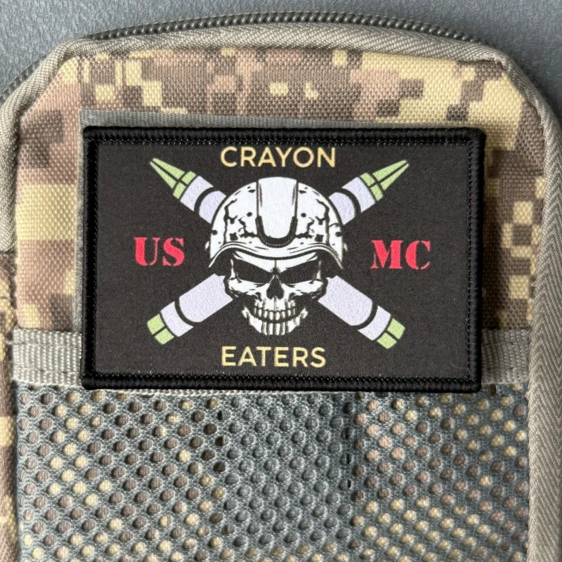 Parche Calavera Táctico Hook y Loop Morale para Morral - imagen 2