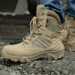 Botas tácticas impermeables cuero hombre combate desierto