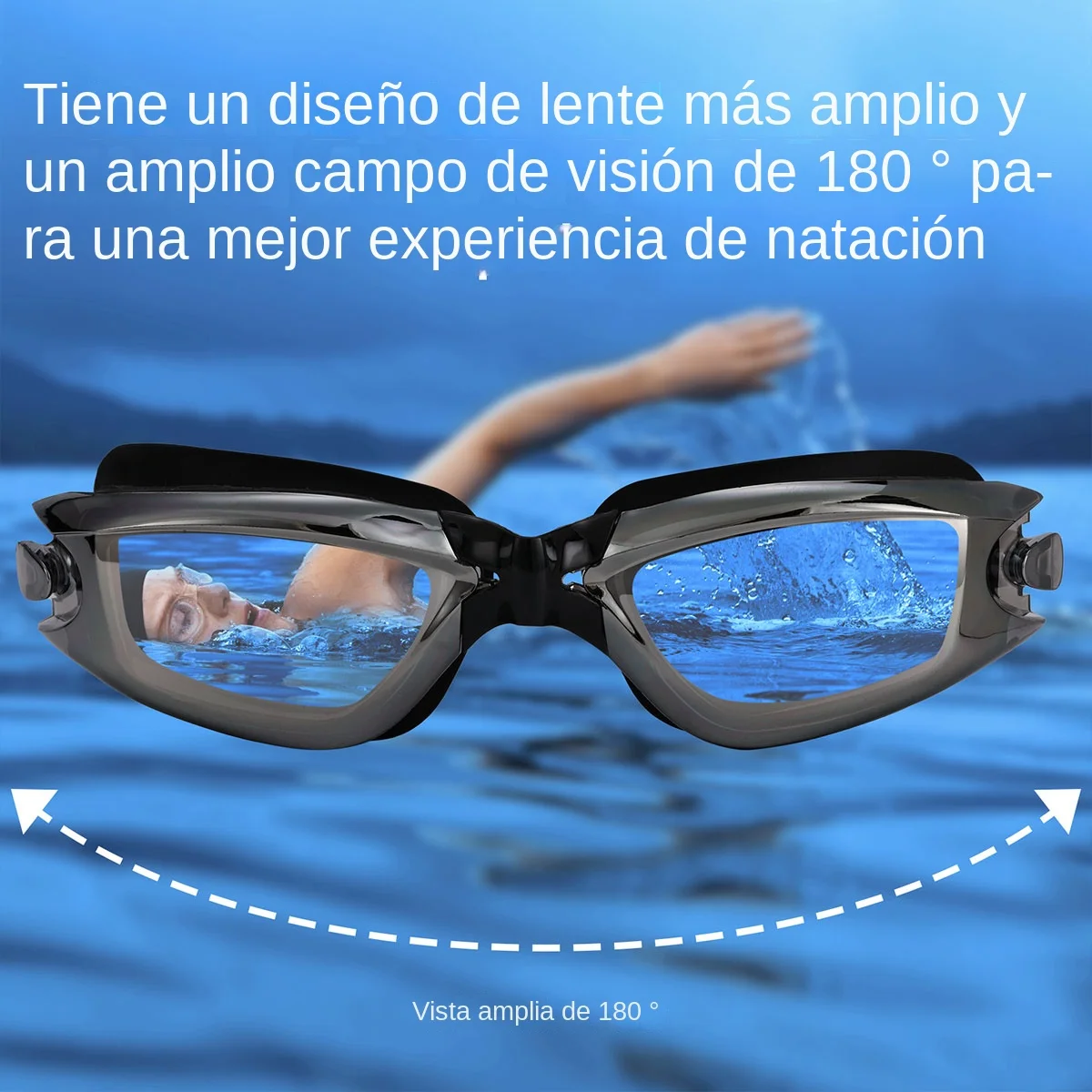 JSJM Gafas de natación para adultos antiniebla UV silicona ergonómicas - imagen 3