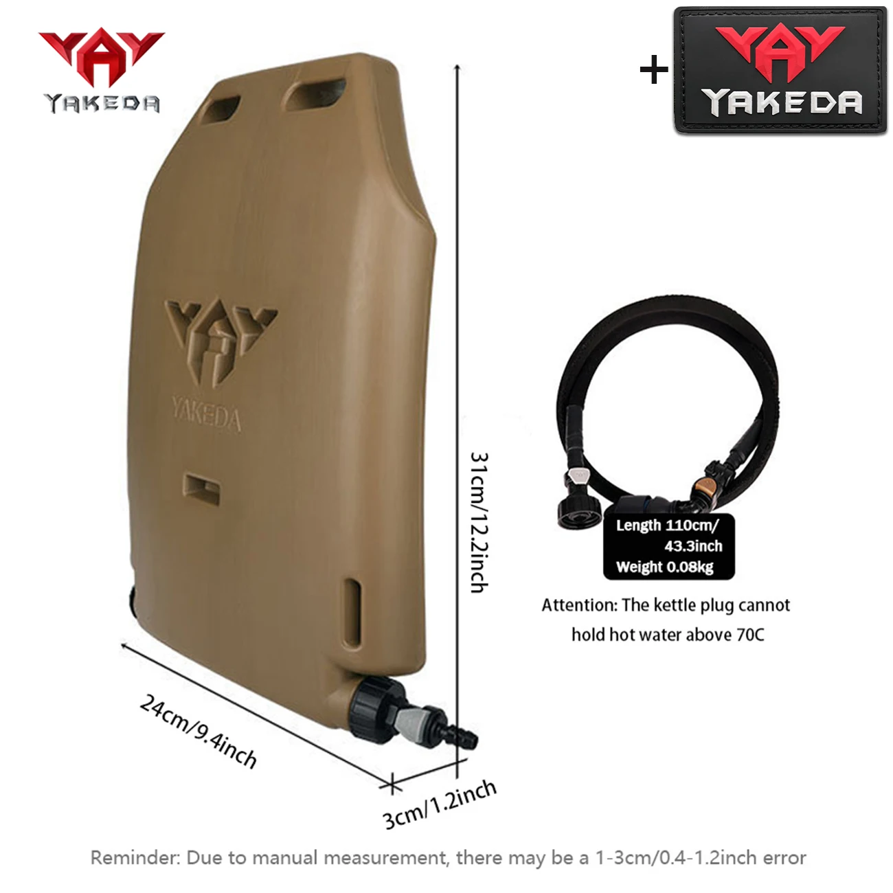 YAKEDA Chaleco táctico de caza con panel de inserción e hidratación - imagen 2