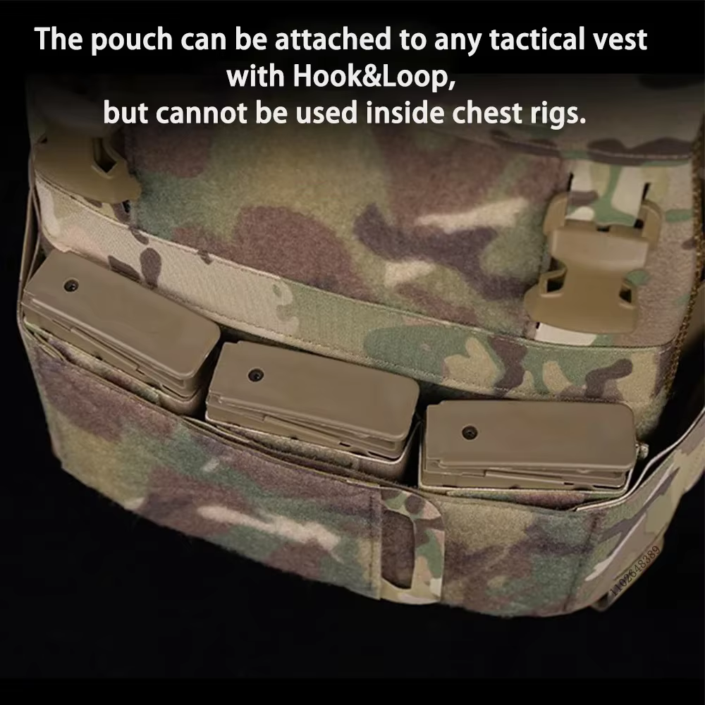 Portacargadores Triple Rifle 7,62 – Accesorio Chaleco Táctico MOLLE - imagen 4