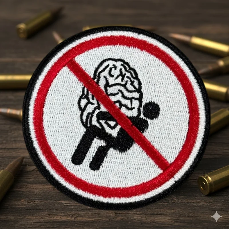 Parche táctico bordado con velcro Actividad Cerebral Prohibida - imagen 2