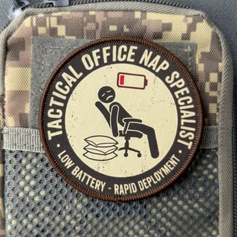 Parche táctico batería baja impreso con velcro gancho y bucle - imagen 5