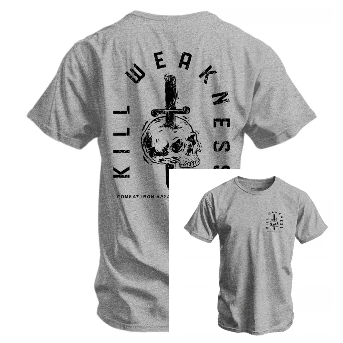 Kill Weakness camiseta táctica militar de combate de algodón