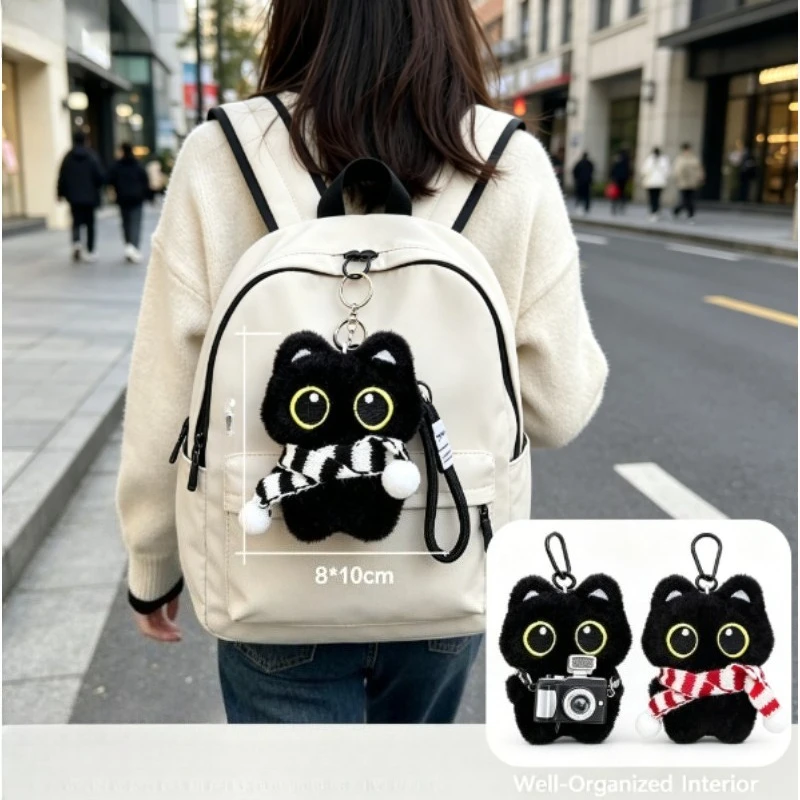 Luo Xiaohei llavero peluche gato - colgante mini para mochila - imagen 5