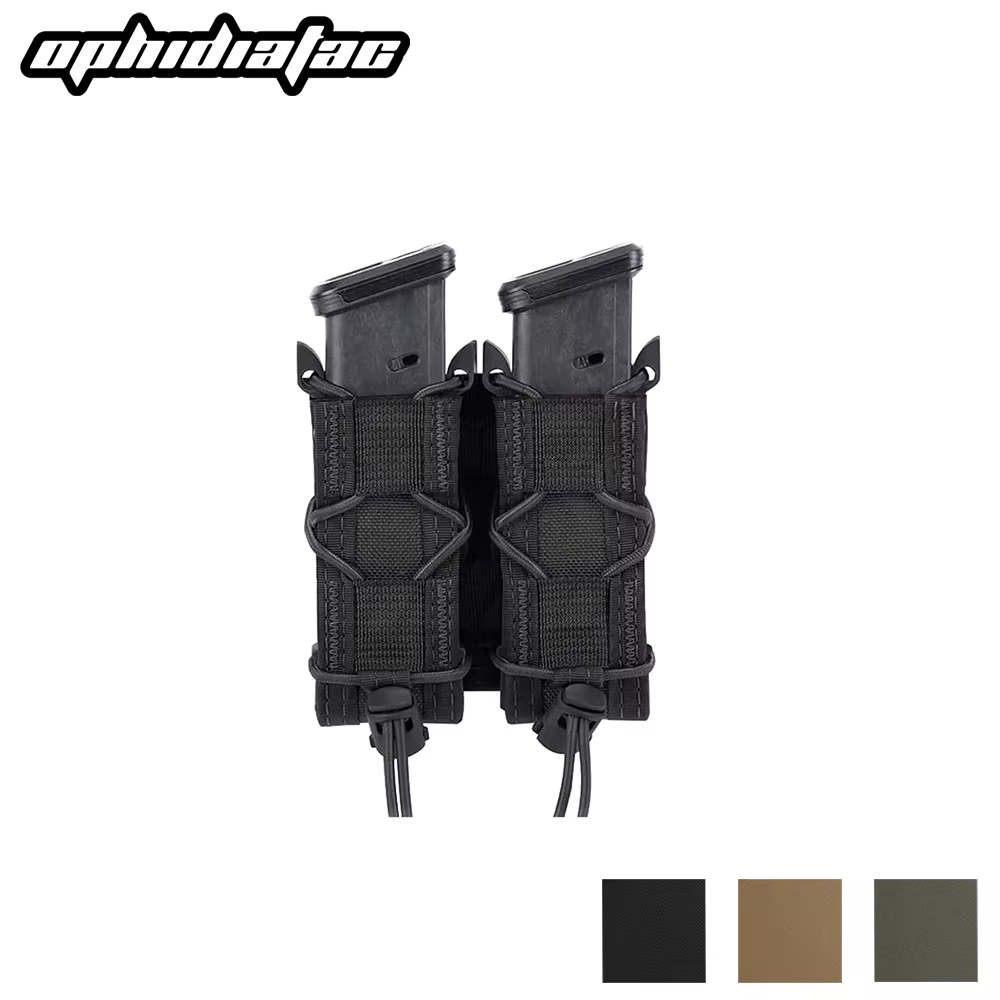 Ophidian Bolsa Cargador Doble 9mm MOLLE – Táctica para Caza y EDC