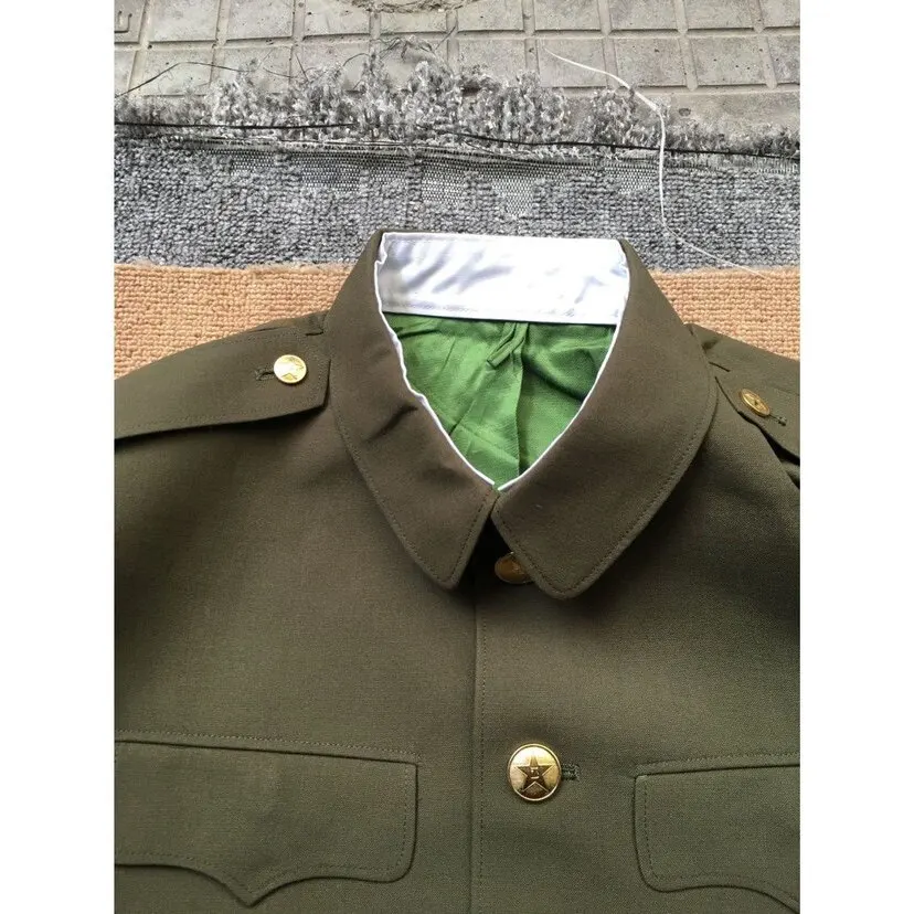 Conjunto verde militar de lana veraniego estilo vintage Fantine - imagen 3