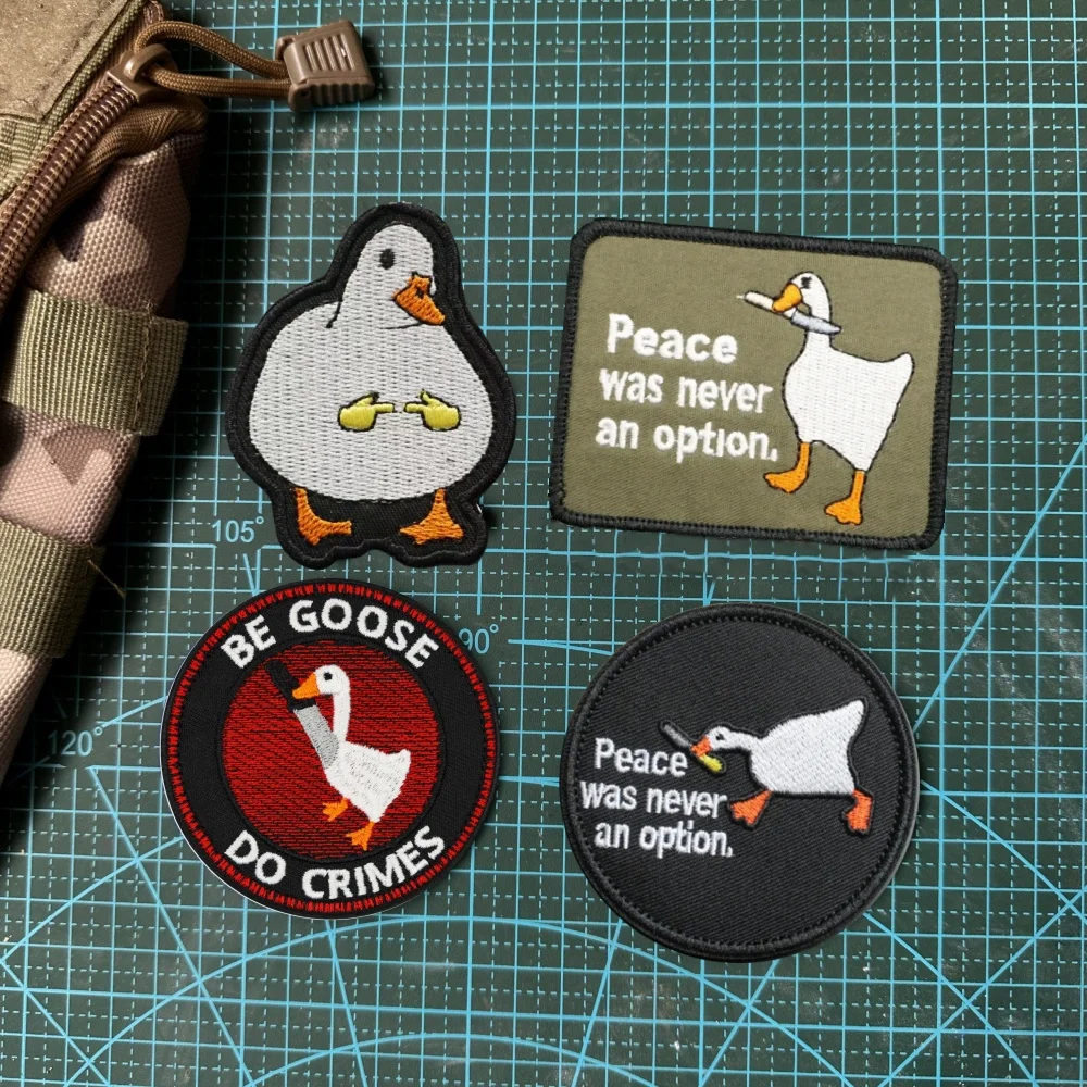 Parche táctico gancho y bucle bordado ganso – para mochila