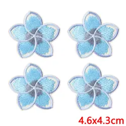 Parches termoadhesivos tropicales bordados flor y chanclas para ropa