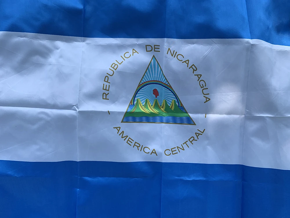 Bandera Nacional de Nicaragua Poliéster Colgante - imagen 3