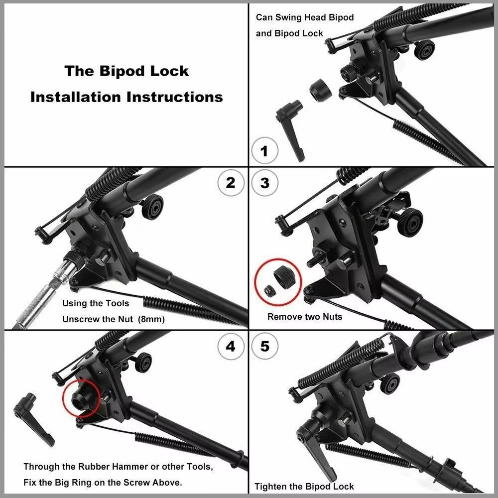 Harris Bípode – Soporte extensible Hombrera para rifle - imagen 2