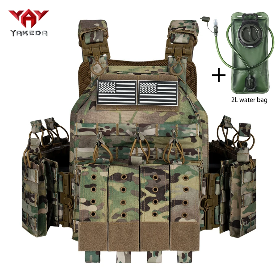 Chaleco MOLLE YAKEDA para caza resistente, transpirable y duradero