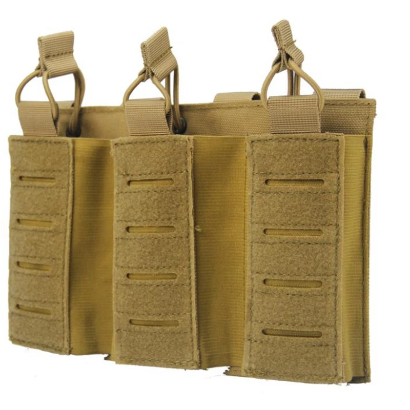 Portador de cargadores con pestañas elásticas