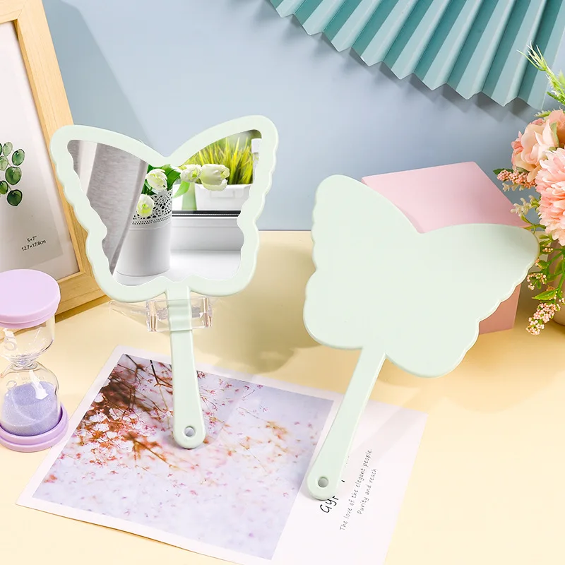 Espejo de maquillaje portátil HD mariposa con logo personalizable - imagen 3
