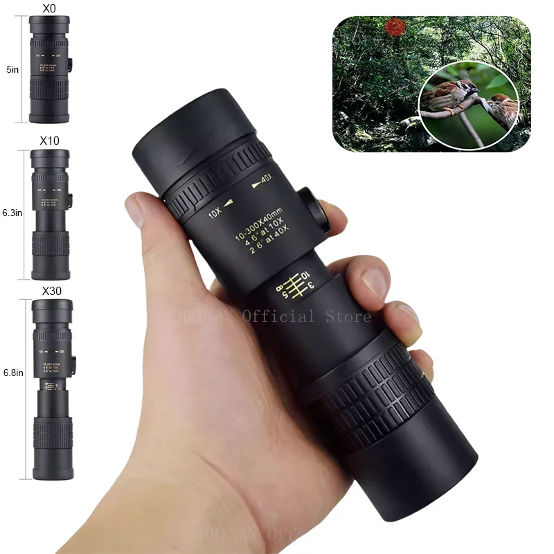 Monocular prismático HD 10-300X BAK4 observación táctica outdoor - imagen 2
