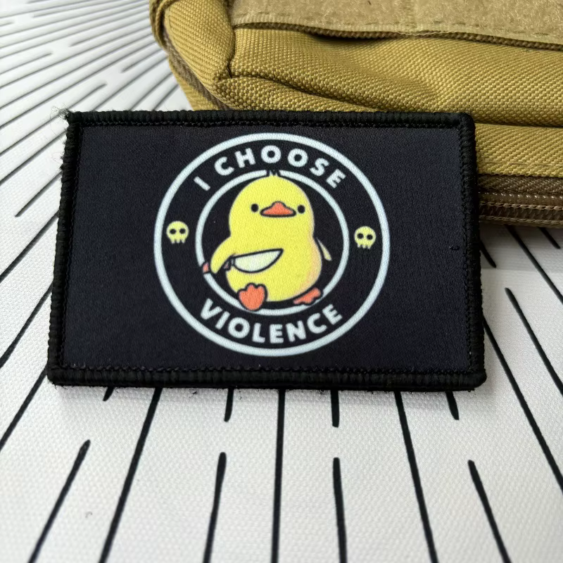 Parche táctico morale pato amarillo - gancho y bucle impreso - imagen 4