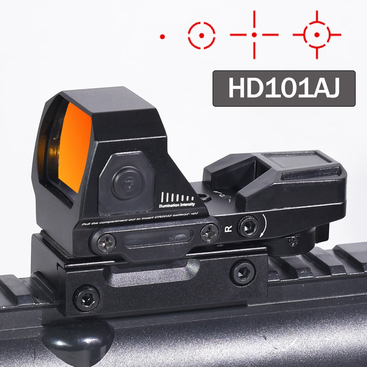 Mira Punto Rojo HD101AJ Táctica Compacta Ajustable para Rifle