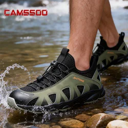 CAMSSOO Zapatillas de senderismo malla transpirable secado rápido