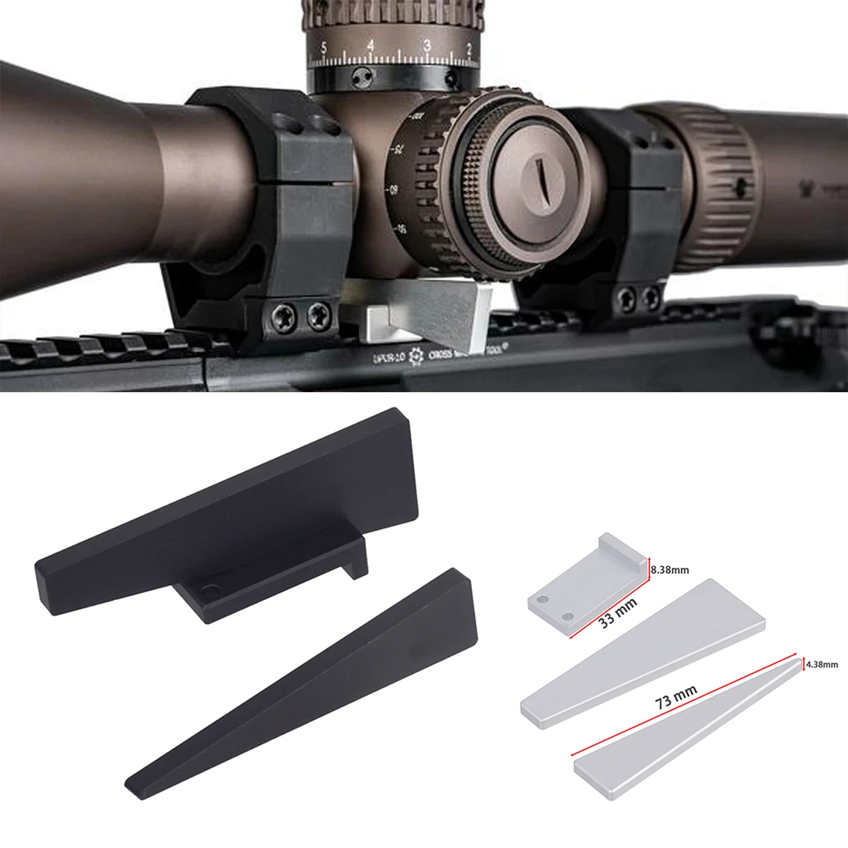 Montaje nivelador óptico aluminio para visor táctico – Caza outdoor - imagen 3