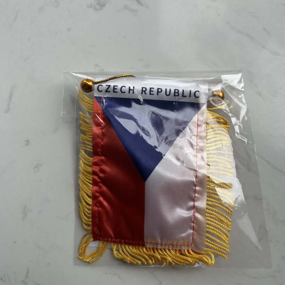 Bandera checa colgante para coche ventana, impresión doble cara - imagen 4