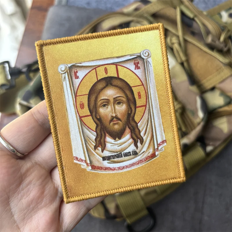 Parche táctico Jesús bordado gancho y bucle para mochila - imagen 5