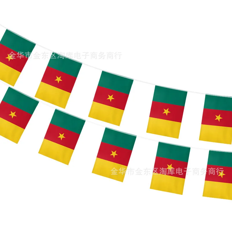 Bandera de cuerda Camerún en poliéster para decoración y festivo - imagen 2
