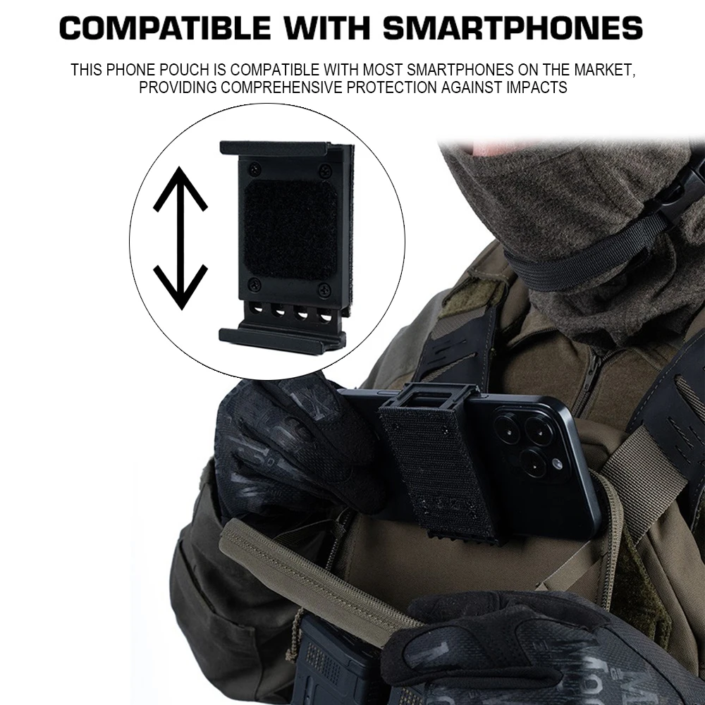 Fundas Tácticas Móvil MOLLE – Bolsa Universal para Chaleco y Navegación - imagen 4