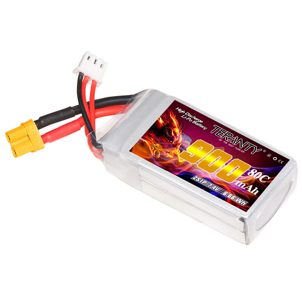 TREANTY batería LiPo 2S 900mAh 80C drone FPV racing interior - imagen 4