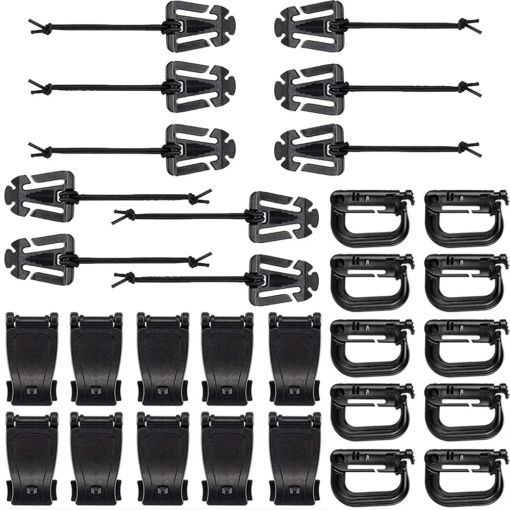 Kit de accesorios MOLLE con anillas en D y correas para chaleco