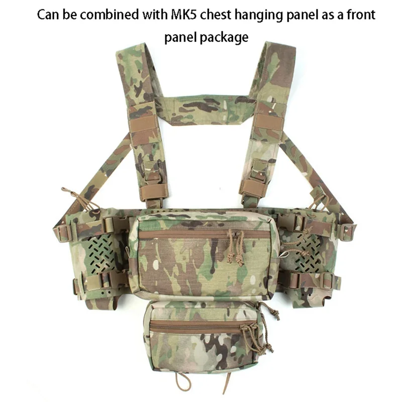 Bolsa táctica MOLLE LV119 con cremallera horizontal pecho o cintura